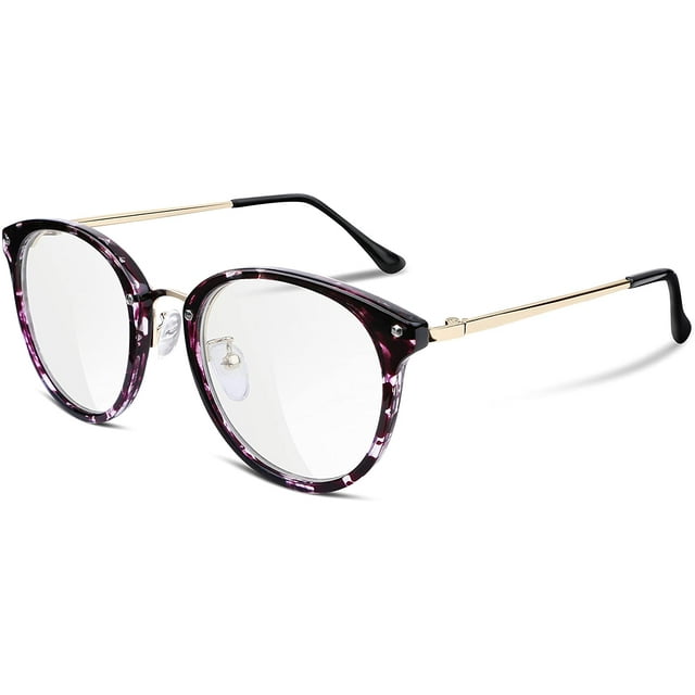 FEISEDY Montures de Lunettes Vintage pour Femmes Lunettes Rondes Lentille Transparente B2260