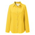 thumbnail image 4 of Eashery Womens Button Down Shirt Lapel Neck Holiday Vest Linen Button Down Yellow XL, 4 of 5
