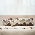 thumbnail image 3 of Ambesonne Coffee Throw Pillow Cover 4 Pack, Coffee Mugs Hot Foamy, 16", Brown White, 3 of 6