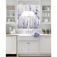 thumbnail image 4 of Lavender Kitchen Curtains Sets 36 Inch Length with Valance, Pastoral Pastel Purple Pink Wildflower Swag Valances and Tiers Curtain Set Drapes Swag Curtains for Living Room, Bathroom, Bedroom, Cafe, 4 of 6