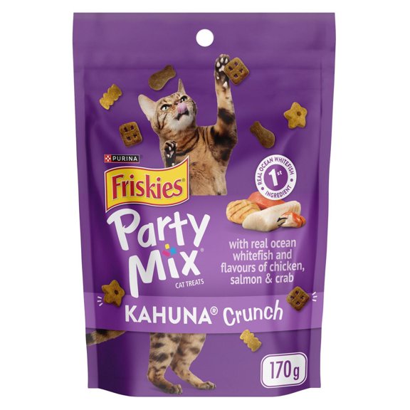 Purina Friskies Party Mix Kahuna Crunch, Cat Treats 170g