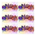 thumbnail image 2 of MKHERT Watercolor Los Angeles Skyline American City Placemats Table Mats for Dining Room Kitchen Table Decoration 12x18 inch,Set of 6, 2 of 4