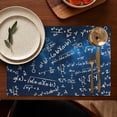 thumbnail image 5 of Math Equations Starry Blue Background Pattern Summer Placemats Table Placemats Set Of 4-Linen Kitchen Washable Placemats Table Mats 11.8"x17.7" Non-Slip Heat Resistant, 5 of 6