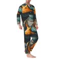 thumbnail image 2 of Honeii Hip-Hop Duck Pattern Mens Pajamas Set,2pcs Men's Lounge Long Sleeve Sleep Shirt and Pajama Bottoms Sleepwear Set,Mens Pjs Sets-Small, 2 of 7