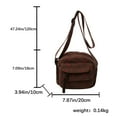 thumbnail image 2 of Yucurem Cute Strawberry Shoulder Bag Corduroy Trendy Crossbody Bag For Women (Brown) Fashion shoulder bag (C), 2 of 10