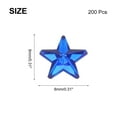 thumbnail image 2 of Uxcell 200Pcs Acrylic Star Rhinestone 0.31x0.31" Flat Back Plastic Gems Jewelry Stickers for Craft Sapphire Blue, 2 of 4