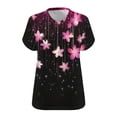 thumbnail image 5 of Yusom Summer Womens Short Sleeve Blouses Clothes Floral Print Plus Size Tops V-Neck Loose Casual T-Shirts Multicolor XL, 5 of 5