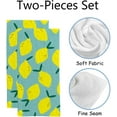 thumbnail image 2 of Soft Hand Towels 2 Packs Bath Towels Simple Lemon Pattern Absorbent Washcloths Multipurpose for Bathroom Gym Hotel Spa, 2 of 6