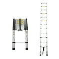 thumbnail image 2 of Telescoping Ladder 12.5FT, Telescopic Extension Ladder, Aluminum Alloy Folding Ladder Portable Multi-Purpose for Indoor Outdoor Work, Heavy Duty 300 lbs Load, 2 of 12
