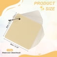 thumbnail image 2 of Uxcell Mini Watercolor Sketchbook, 3.15 x 3.15" 55 Sheets/110 Pages Portable Square Travel Watercolor Notebook 230GSM (107lb) Detachable Painting Sketch Book Art Sketchbook, Khaki, 2 of 6