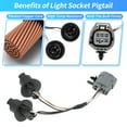 thumbnail image 4 of Arnés de Cableado de Zócalo de Luz Trasera para Jeep Wrangler JK 2007-2018 Conector de Luz Trasera No.68004166AC, 4 of 7