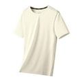 thumbnail image 3 of ZCFZJW Mens Summer T-Shirts Short Sleeve Cotton UPF 50+ Lightweight Moisture Wicking Cooling Casual Crew Neck Basic Tee Shirts Beige XXL, 3 of 7