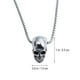 thumbnail image 2 of WORGEOUS 1 pieza de collar de calavera de acero de titanio, elegante colgante gótico retro para hombres, colgante y cadena de plata para niño, 2 of 7