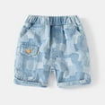 thumbnail image 6 of LYMAYTER Toddler Kids Jeans Shorts for Boys Summer Elastic Waist Denim Shorts Baby Casual Cargo Shorts Pants 1-8T, 6 of 11