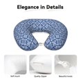 thumbnail image 4 of Easygdp Stylized Flowers Vintage Boho Travel Pillow Memory Foam, Head Neck Support Airplane Pillow for Traveling, Car, Home, Travel Neck Flight Pillow, 4 of 8