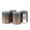 Misty Blue/Copper, variant on Fanna Flameless Pillar Candles with Timer in Real Wax for Advent and Christmas, Battery Operated Led Candles with Remote, 8 Batteries Included - Set of 4 (D 3" x H 4") - Dark Blue
