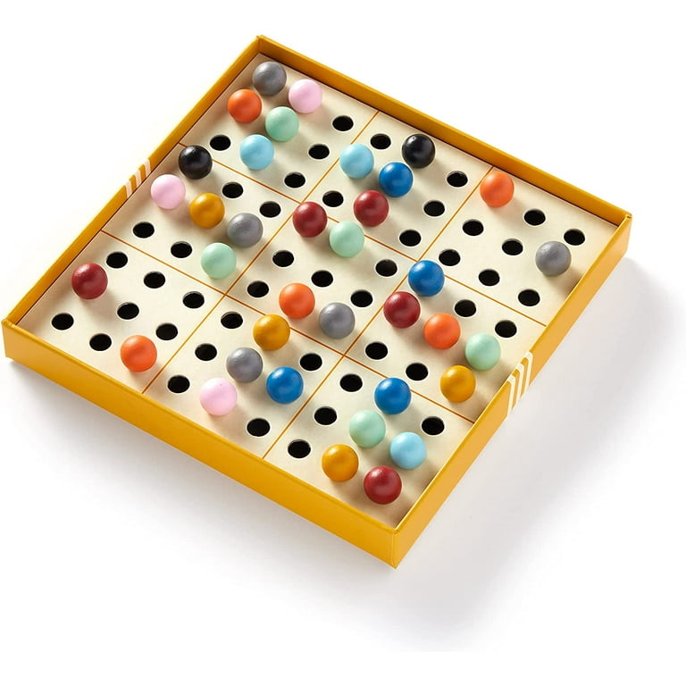 Galison Sudoku Game Set, Wooden Balls, 81 Pieces, Hundreds of