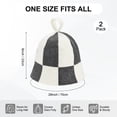 thumbnail image 3 of Uxcell 2-Pack Sauna Hat for Women and Men, Wool Sauna Cap Vaporarium Soft Durable Comfortable Breathable for Spa [White and Gray], 3 of 7