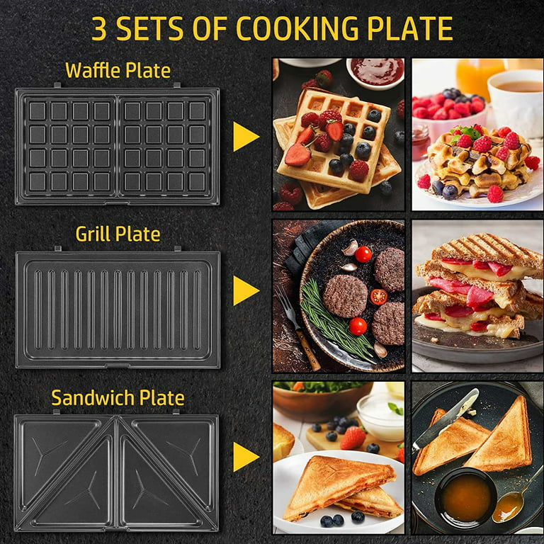 Buy Black+Decker 750W 3 In 1 Sandwich, Grill And Waffle Maker