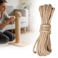thumbnail image 2 of Miommo Sisal Rope， 8mm x 10m Natural Jute Rope for Scratching Post Repair， DIY Cat Tree Crafting and Home Decor， Durable and Scratch Resistant Rope, 2 of 7