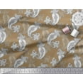 thumbnail image 3 of Soimoi Cotton Duck Fabric Black Sketch Paisley Print Fabric by The Yard 42 Inch Wide, 3 of 3