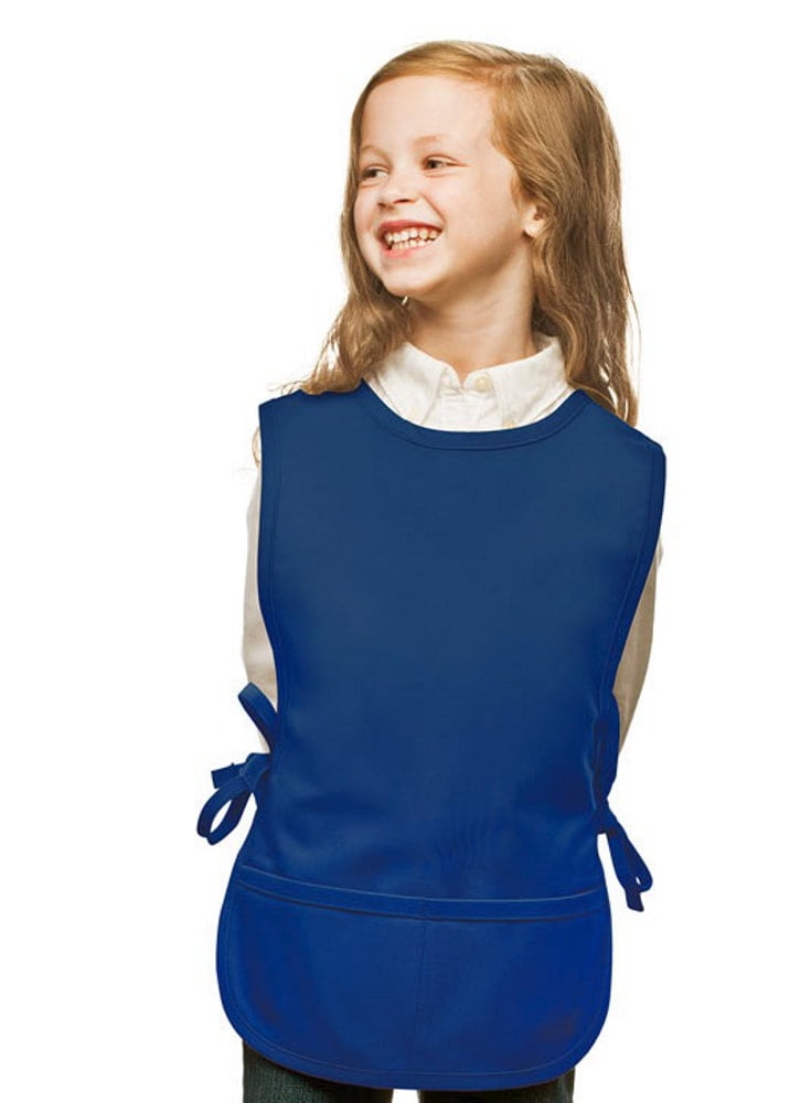 Royal Blue Kids Art Smock Cobbler Apron by My Little Doc