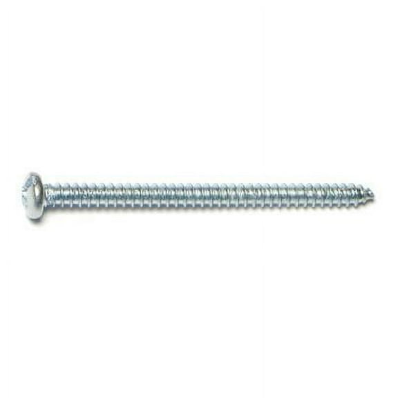 #6 x 2" Zinc Plated Steel Combo Pan Head Sheet Metal Screws (50 pcs.)