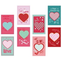 MUSEYA 8pcs Valentine's Day Greeting Cards Heart Card Paper For Party Style