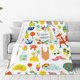 thumbnail image 1 of Fotbe Summer Animal Manta de Franela Acolchonada con Estampado, Súper Suave y Esponjosa, Extra Grande para Sofá, Cama, Uso Todo el Año-40"x30", 1 of 7