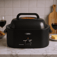 thumbnail image 6 of Sunvivi 24 Quart Electric Turkey Roaster Oven with Visible Glass Lid,Removable Pan & Rack, Stainless Steel，Black, 6 of 6