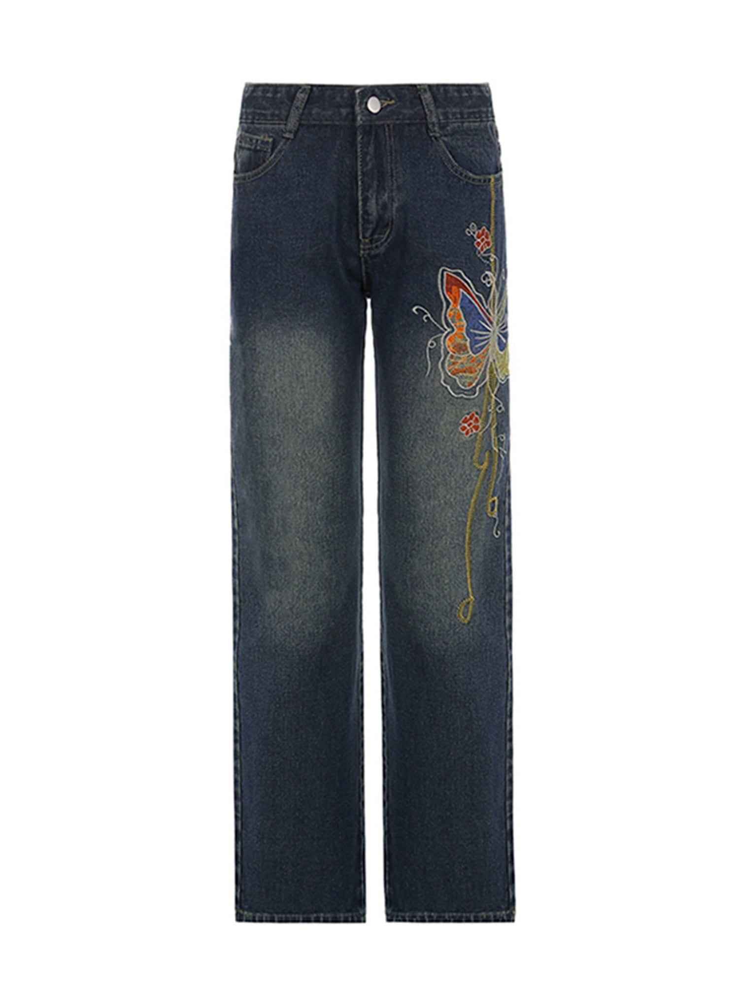 Sunisery Women Butterfly Embroidery 