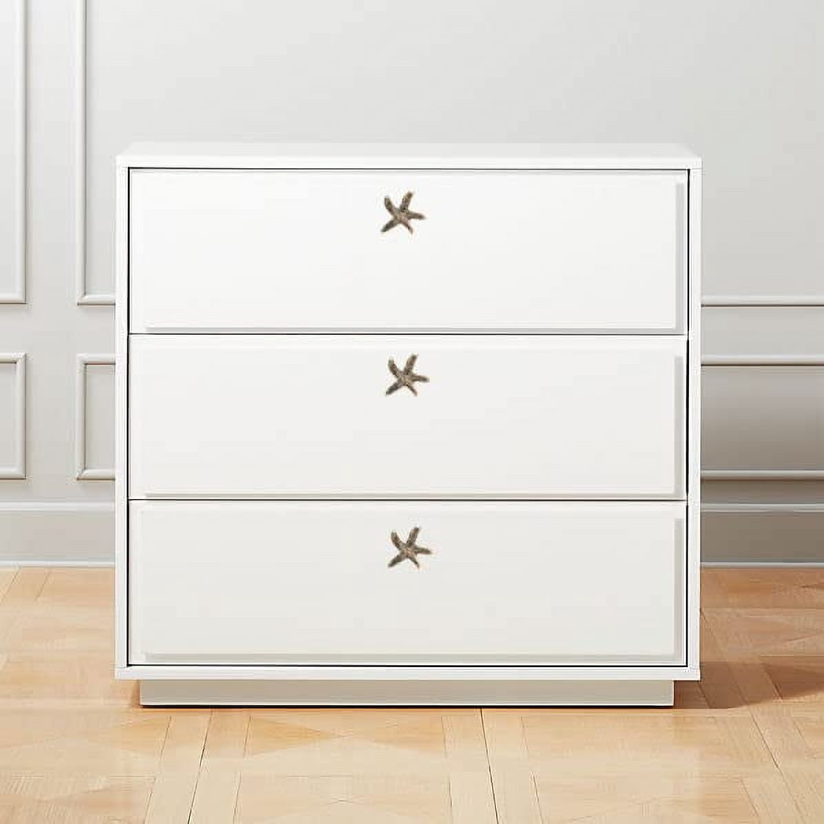 Perilla Home Set of 6 Chrome Starfish Metal Knobs Pull And Push For Handles Cabinet Door Home Interior Decorative Knobs for Home Kitchen Cupboard Bedroom Dresser Wardrobe Drawer Pulls