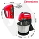 thumbnail image 2 of Batidora de Pedestal y Mano Inmersion YOU 7 Velocidades 250w Rojo con Plata, 2 of 6
