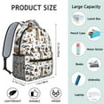 thumbnail image 6 of German Shepherd Dog and Footprint Backpack for School,Cute School Bag,Schoolbag with Adjustable Shoulder Straps & Padded Back,15.3"x11"x6.7", 6 of 6