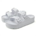 thumbnail image 4 of Women’s Comfortable Footbed Sandals Flat Slid Adult Female Cut Flip-flops Chunky Heel Sandals for Women Summer Shoes, 4 of 7