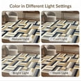 thumbnail image 7 of ODIKA 6'x9' Washable Area Rug Non-Slip, Easy Care, Striped Geometric Interlocking Rectangular Bands Varied Width for Family Room, Living Room, Master Bedroom, 7 of 7