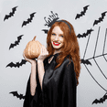 thumbnail image 5 of Diadema del diablo del aro del pelo de la calabaza del fantasma de la araña de Halloween, 5 of 5