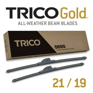 TRICO Gold 2 Pack All Weather Automotive Replacement Wiper Blades 21 and 19 Inch (18-2119)