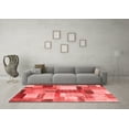 thumbnail image 3 of Ahgly Company Indoor Square Patchwork Red Transitional Area Rugs, 8' Square, 3 of 4