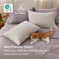 thumbnail image 4 of Fundas de almohada Bedsure Queen Linen, poliéster y microfibra, x2, 4 of 8