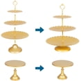 thumbnail image 7 of ZXNYH Cake Stand, Dessert Table Display set, 12 Pieces Gold Metal Cake Stands, Pastry Trays, Wedding Cupcake Stand Set Pedestal/Display/Plate/Stands and Trays, Birthday Party Decorations for Tables, 7 of 7