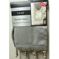 thumbnail image 4 of Leah 5 Piece Woven Textured Curtain Set with Beaded Austrian Valances (Silver Grey), 4 of 4
