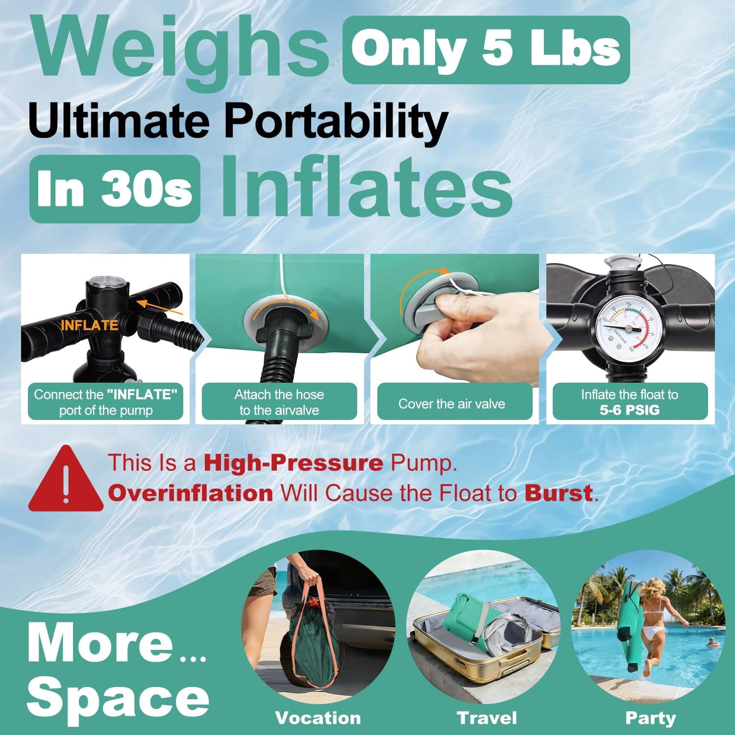 Pipopa Adult Inflatable Pool Floats&nbsp;with UPF50+ & Rain Canopy,2 Large Drink Holders,Inflatable Lounger Float for Swimming Pool,Beach,Party,Green