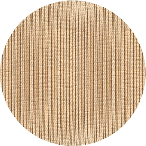 Ahgly Company Indoor Round Patterned Khaki Gold Area Rugs, 7' Round