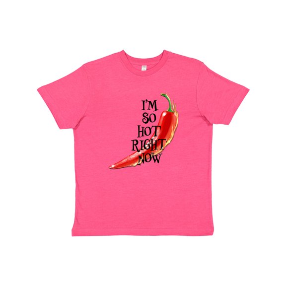 Inktastic I'm So Hot Right Now Chili Pepper on Fire Youth T-Shirt