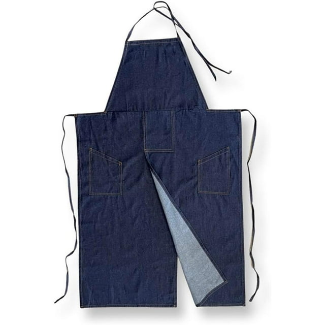 Elodie Full Cover Pottery Apron Split Leg Adjustable for Kitchen Bartending Pottery blue