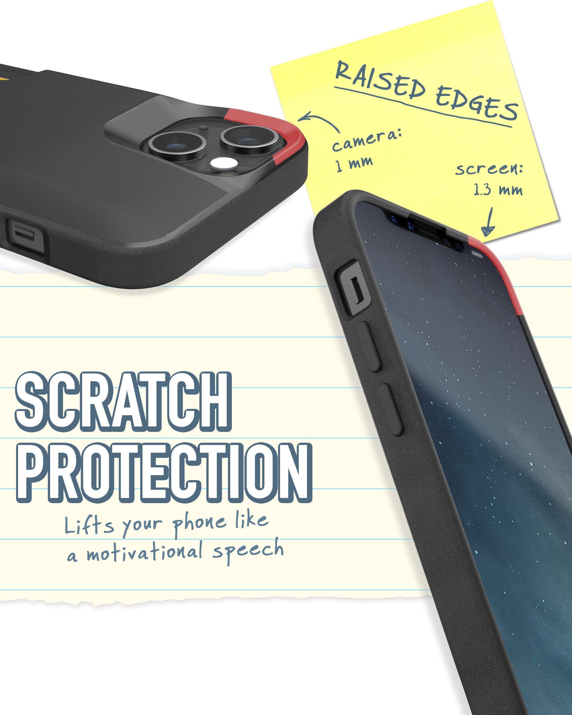 Smartish iPhone 13 mini Wallet Case - Wallet Slayer Vol. 1 [Slim + Protective] Credit Card Holder - Black Tie Affair