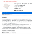 thumbnail image 2 of Dome Light Lens - Compatible with 1988 - 1997 Ford F Super Duty 1989 1990 1991 1992 1993 1994 1995 1996, 2 of 2