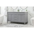thumbnail image 2 of Elegant Kitchen and Bath 60 Inch Double Bathroom Vanity In Grey, 2 of 8