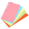 thumbnail image 1 of Unique Bargains 7.2x3.7' Binder Index Dividers, 4 Set 5 Tabs Cardboard Insertable Page for 6 Rings Binder, MultiColor, 1 of 6